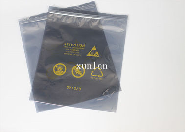 Zipper ESD Antystatyczne torby 0,08 mm - 0,2 mm Płaskie wodoodporne z logo nadruku
