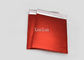 Matowe czerwone koperty bąbelkowe w rozmiarze CD z nadrukiem z 2 stronami uszczelniającymi