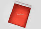 Matowe czerwone koperty bąbelkowe w rozmiarze CD z nadrukiem z 2 stronami uszczelniającymi